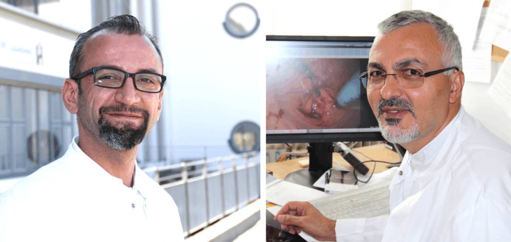 Dr. Tawfik Mosa, Chefarzt der Klinik für Allgemein- und Viszeralchirurgie [Foto rechts] und Oberarzt Abdulaziz M. Ali